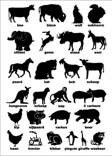 strijkplaatjes Dieren