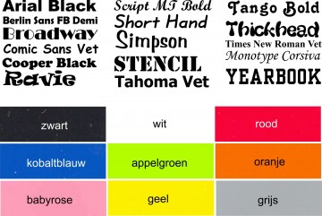Kleur  lettertype
