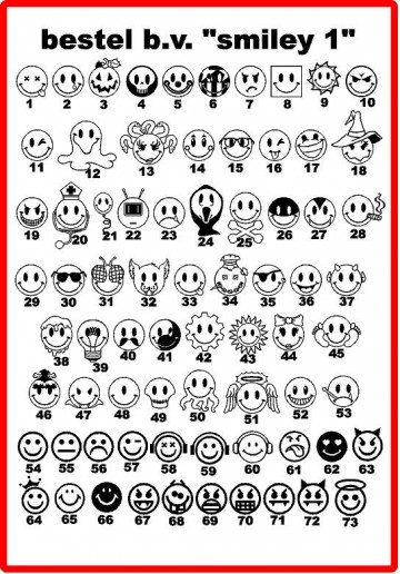 strijkplaatjes Smileys